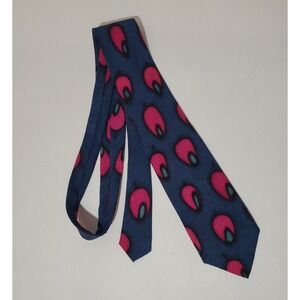 Robert Daskal Hand-painted Silk Tie Vintage Y2K‎ Chicago Abstract 54" Long